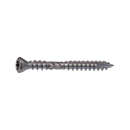 Six Lobes Raised Countersunk Head Decking Screw Twin Thread