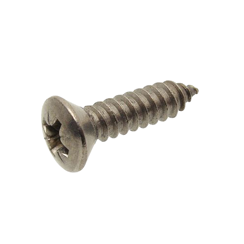 “Pozidriv” Cross Recessed Raised Countersunk Head  Tapping Screw - Stainless Steel