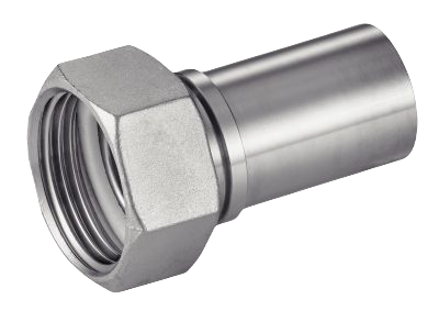 Male Bsp Threaded Coupling, With Smooth Hose Shank And Collar Safety Clamps
