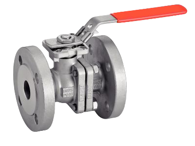 2 Pieces Ball Valve With Flanges - Full Bore