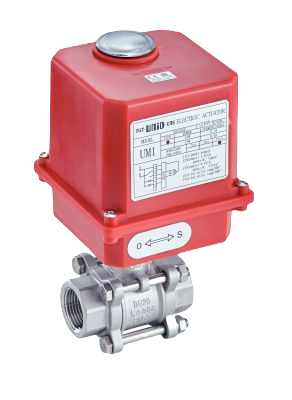 3 Pieces Ball Valve With Electrical Servomotor 230 V - Female / Female