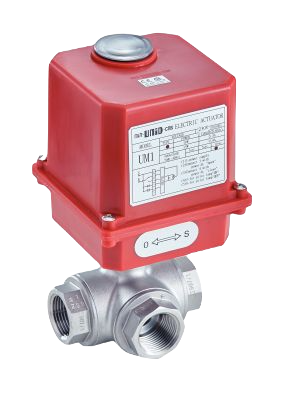 3 Pieces Ball Valve With Electrical Servomotor 230V - Female Bsp Ends