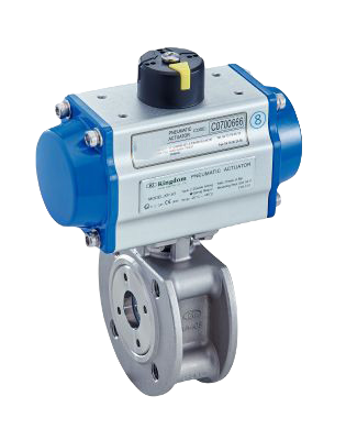 Wafer Ball Valve With Pneumatic Actuator (Single Or Double Acting)