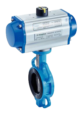 Butterfly Valve With Pneumatic Actuator (Single Or Double Acting)