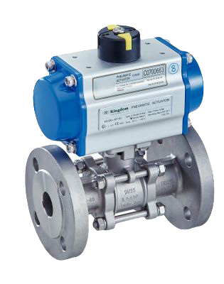 3 Pieces Ball Valve With Pneumatic Actuator (Single Or Double Acting) - Flanged Ends