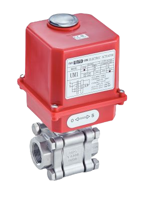 3 Pieces Ball Valve With Electrical Servomotor 230 V - Female / Female