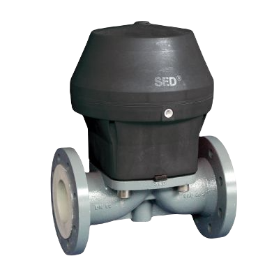 Pneumatic Diaphragm Valve With Flanges