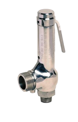 Safety Valve With Connecting Exhaust And Lever For Steam