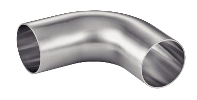 90° Bend With Straight End, Radius = 1D  Sms Fittings