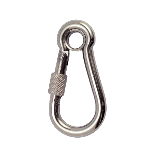 Spring Hook With Safety Nut And Eyelet Cables Chains Hardware